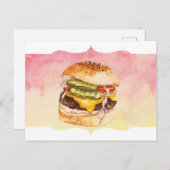 Die Alles Burger Wasserfarbenpostkarte Postkarte (Vorne/Hinten)