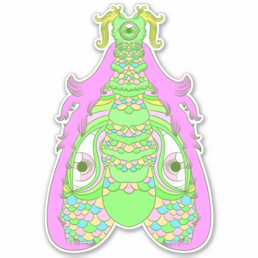 Die allgegenwärtige Motte Aufkleber (Vorderseite)