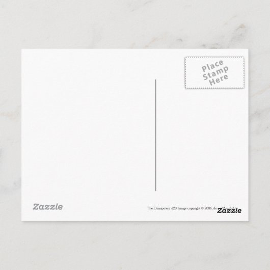 Die allmächtige d20 - Postkarte (Rückseite)