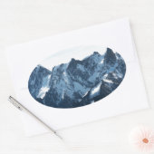 Die Alpen - prächtig! Ovaler Aufkleber (Umschlag)