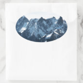 Die Alpen - prächtig! Ovaler Aufkleber (Tasche)