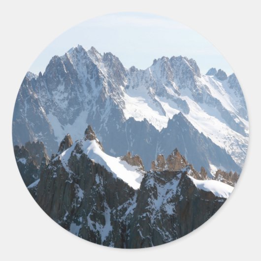 Die Alpen - prächtig! Runder Aufkleber (Vorderseite)