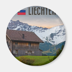 Die Alpen von Liechtenstein Magnet