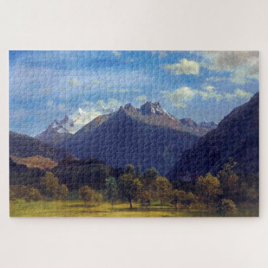 Die Alpen von Visp, Albert Bierstadt Puzzle (Horizontal)