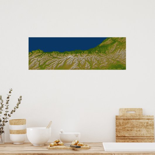 Die Alpenverwerfung an der Westküste Poster (Küche)