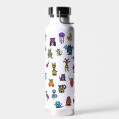 Die Alphabetbuchfiguren - Wasserflasche Trinkflasche (Links)
