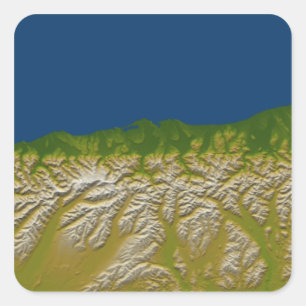 Die alpine Störung entlang der Westküste Quadratischer Aufkleber