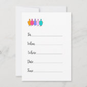 Die als Erstes das Huhn oder die Eierdusche des Ba Einladung (Rückseite)