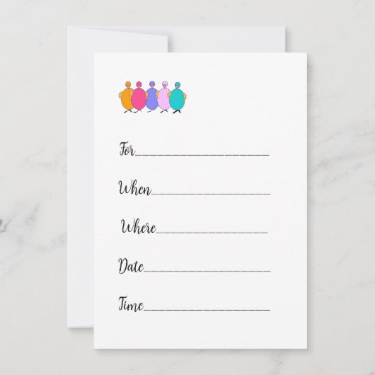 Die als Erstes das Huhn oder die Eierdusche des Ba Einladung (Rückseite)