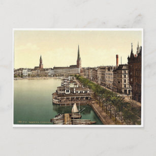 Die Alster-Kathedrale, Junfernsteig, Hamburg, Deut Postkarte