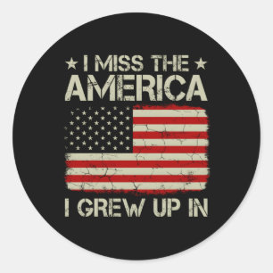 Die alte amerikanische Flagge, die ich verzeihe, d Runder Aufkleber