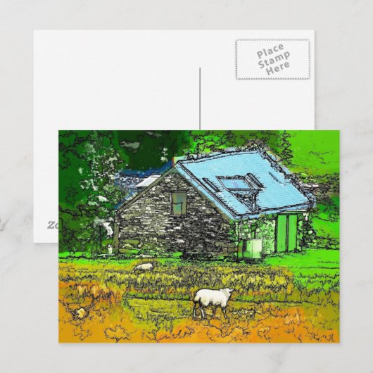 DIE ALTE BARN POSTKARTE (Vorne/Hinten)