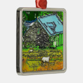 DIE ALTE BARN SILBERNES ORNAMENT (Rechts)