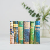 Die alte Bibliothek Postkarte (Stehend Vorderseite)