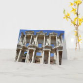 Die alte Bibliothek von Celsus - Ephesus, Türkei Karte (Gelbe Blume)