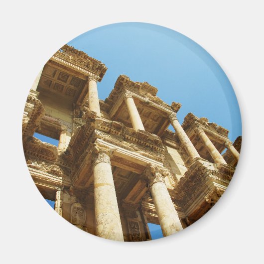 Die alte Bibliothek von Celsus in Ephesus - Foto Magnet (Vorne)