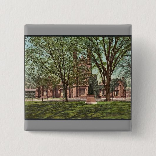 Die alte Bibliothek, Yale-Uni seltenes Photochrom Button (Vorderseite)