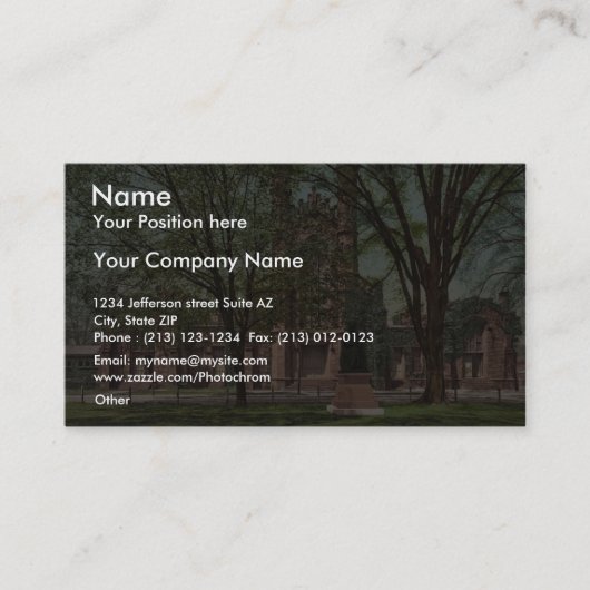 Die alte Bibliothek, Yale-Uni seltenes Photochrom Visitenkarte (Vorderseite)