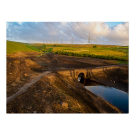 Die alte Brücke der Bäume Poster