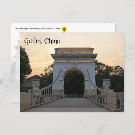 Die alte Brücke, Guilin, China - Postkarte