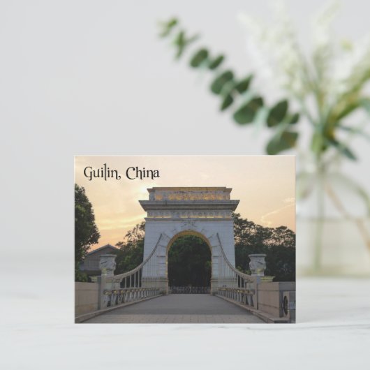 Die alte Brücke, Guilin, China - Postkarte (Stehend Vorderseite)