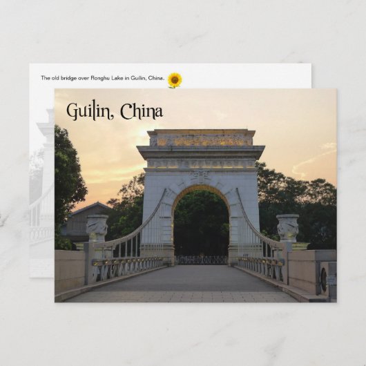Die alte Brücke, Guilin, China - Postkarte (Vorne/Hinten)