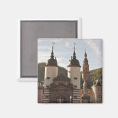 Die Alte Brucke in der Altstadt, Heidelberg, Deuts Magnet (Vorderseite/Rückseite)