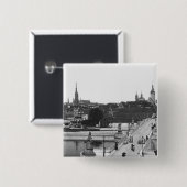 Die alte Brücke über der Fluss-Hauptleitung Button (Vorne & Hinten)