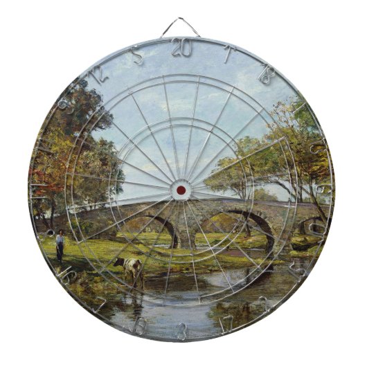 Die alte Brücke (von Theodore Robinson) Dartscheibe (vorne)