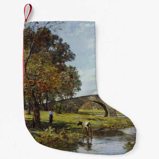 Die alte Brücke (von Theodore Robinson) Kleiner Weihnachtsstrumpf (Vorderseite)