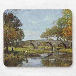 Die alte Brücke (von Theodore Robinson) Mousepad