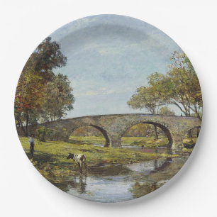 Die alte Brücke (von Theodore Robinson) Pappteller