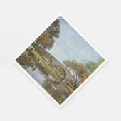 Die alte Brücke (von Theodore Robinson) Serviette (Ecke)