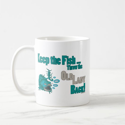 Die alte Dame zurückwerfen Kaffeetasse (Links)