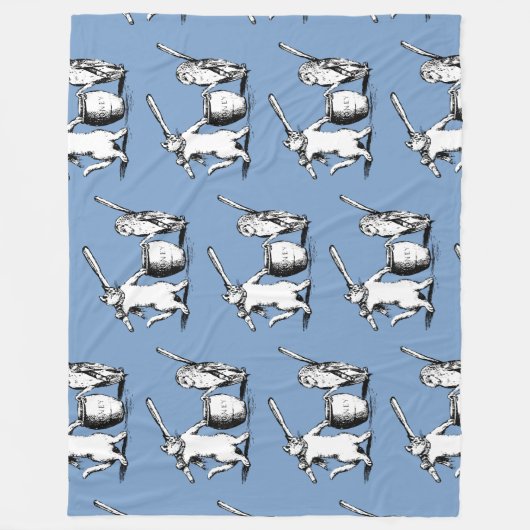 Die alte Eule und der Pussycat Fleecedecke (Vorderseite)