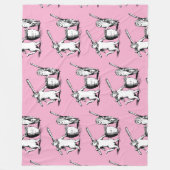 Die alte Eule und der Pussycat Fleecedecke (Vorderseite)