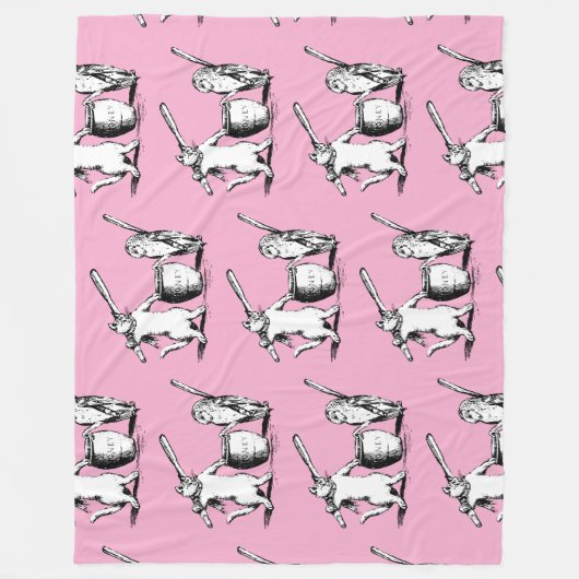 Die alte Eule und der Pussycat Fleecedecke (Vorderseite)