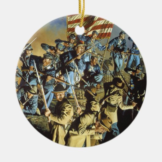 Die alte Flagge berührte nie den Boden Keramik Ornament (Vorne)