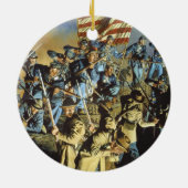 Die alte Flagge berührte nie den Boden Keramik Ornament (Hinten)