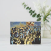 Die alte Flagge hat den Boden nie berührt Postkarte (Stehend Vorderseite)