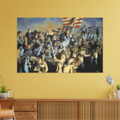 Die alte Flagge hat die Bodendrucke nie berührt Leinwanddruck (Insitu (Wohnzimmer))