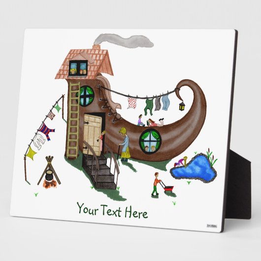 Die alte Frau im Schuh Fotoplatte (Seite)