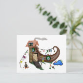 Die alte Frau im Schuh Postkarte (Stehend Vorderseite)