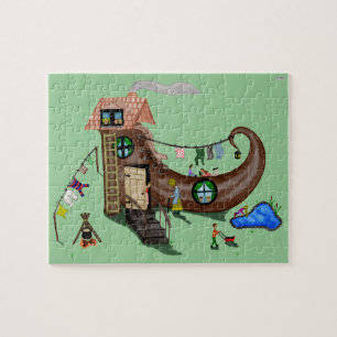 Die alte Frau im Schuh Puzzle