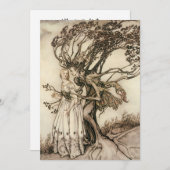 Die alte Frau im Wald von Arthur Rackham Einladung (Vorne/Hinten)