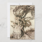 Die alte Frau im Wald von Arthur Rackham Einladung (Vorderseite)