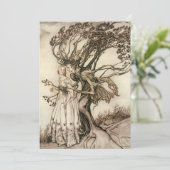 Die alte Frau im Wald von Arthur Rackham Einladung (Stehend Vorderseite)