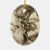 Die alte Frau im Wald von Arthur Rackham Keramik Ornament (Vorne)