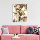 Die alte Frau im Wald von Arthur Rackham Leinwanddruck (Insitu (Wohnzimmer))