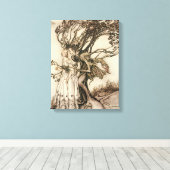 Die alte Frau im Wald von Arthur Rackham Leinwanddruck (Insitu (Holzboden))